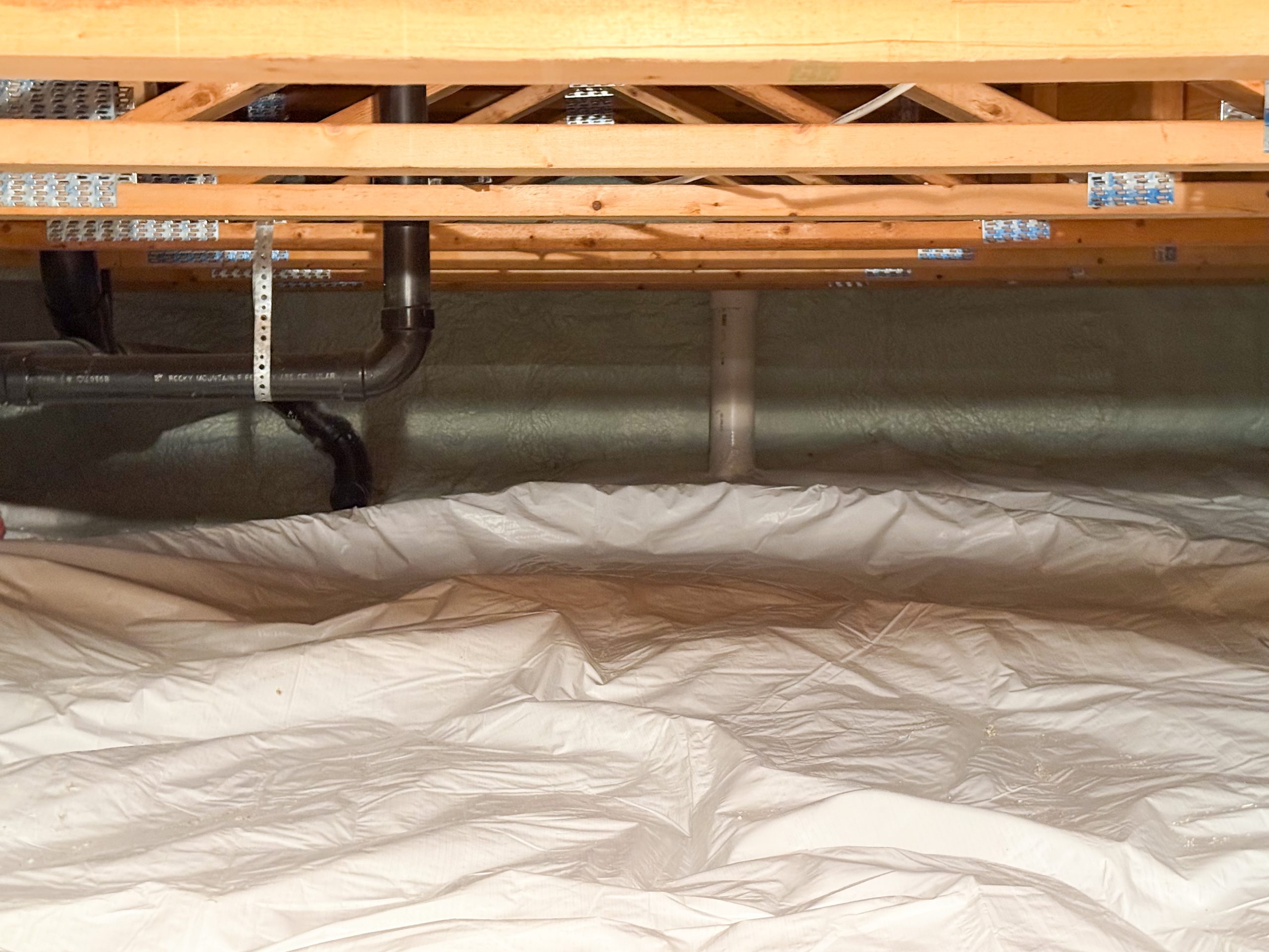 an original image of a crawlspace encapsulation done by Colorado Radon Company