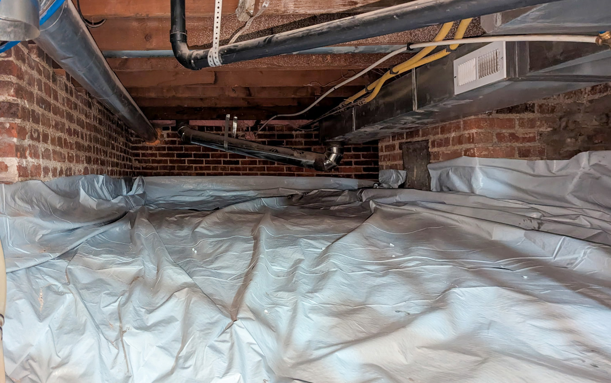 an original image of a crawlspace encapsulation done by Colorado Radon Company